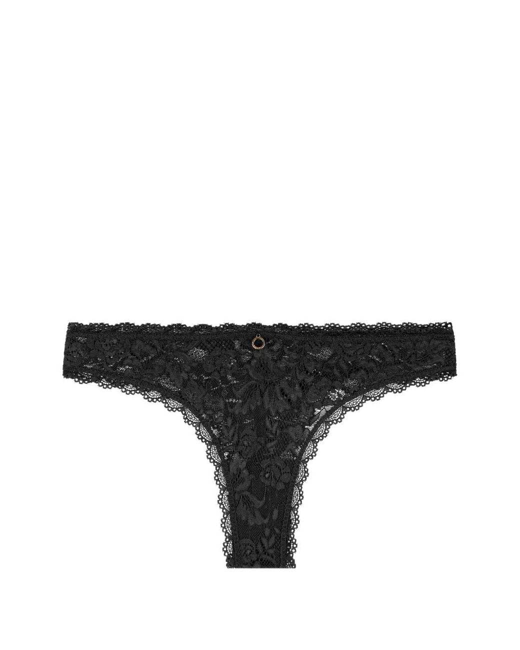 Aubade Black Rosessence Lace Thong