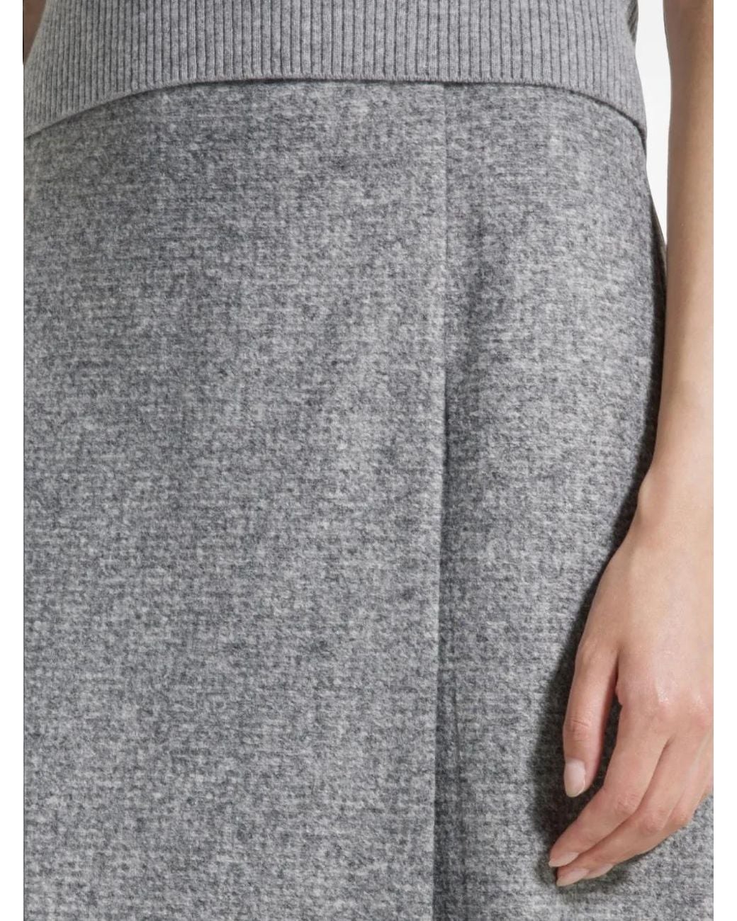 Seventy Gray Pleated Midi Skirt
