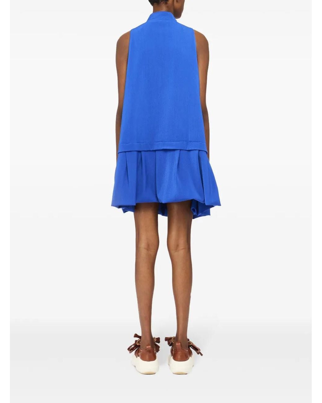J.W. Anderson Blue A-Line Ruffled Minidress