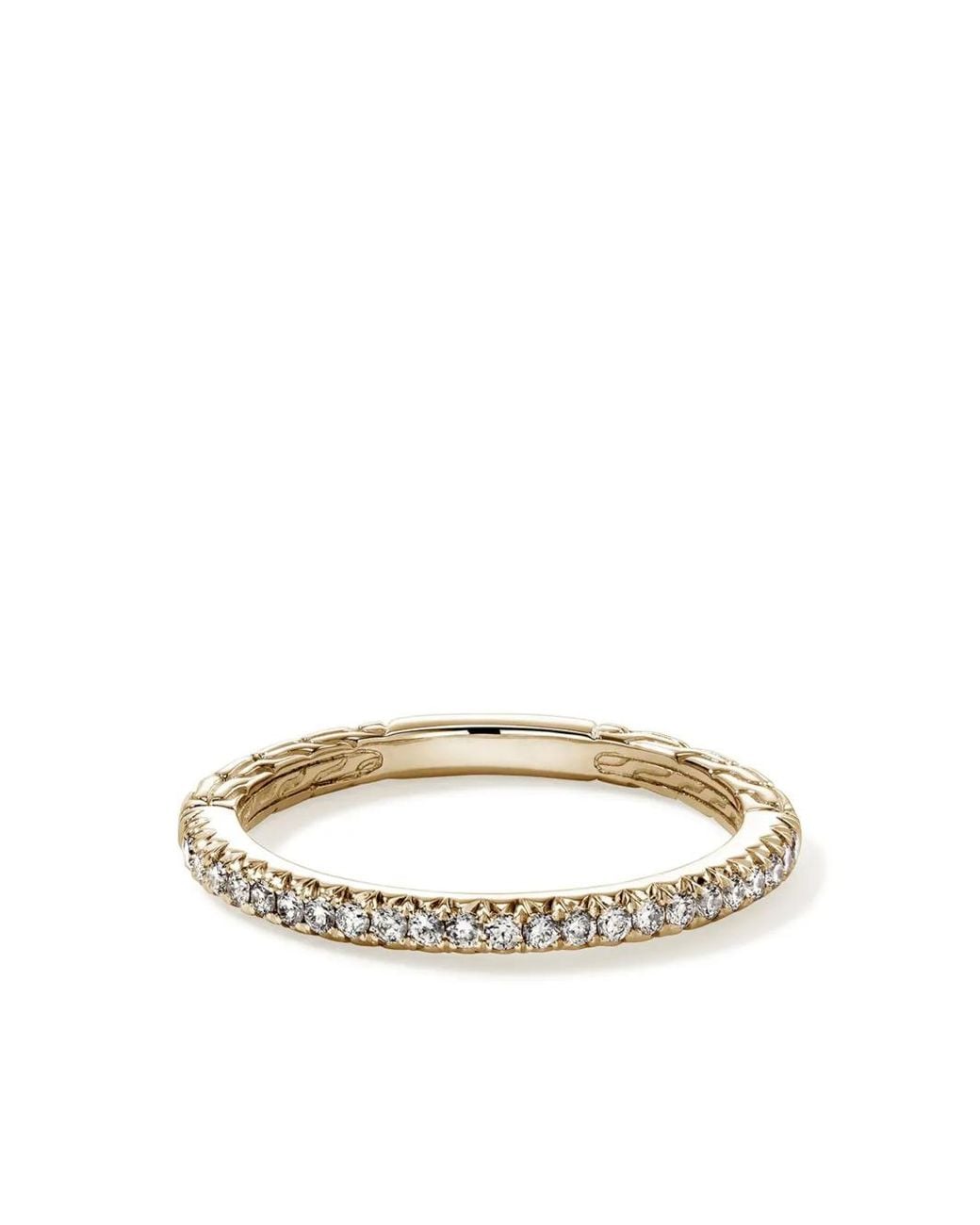 John Hardy White 14Kt Jh Essential Diamond Band Ring