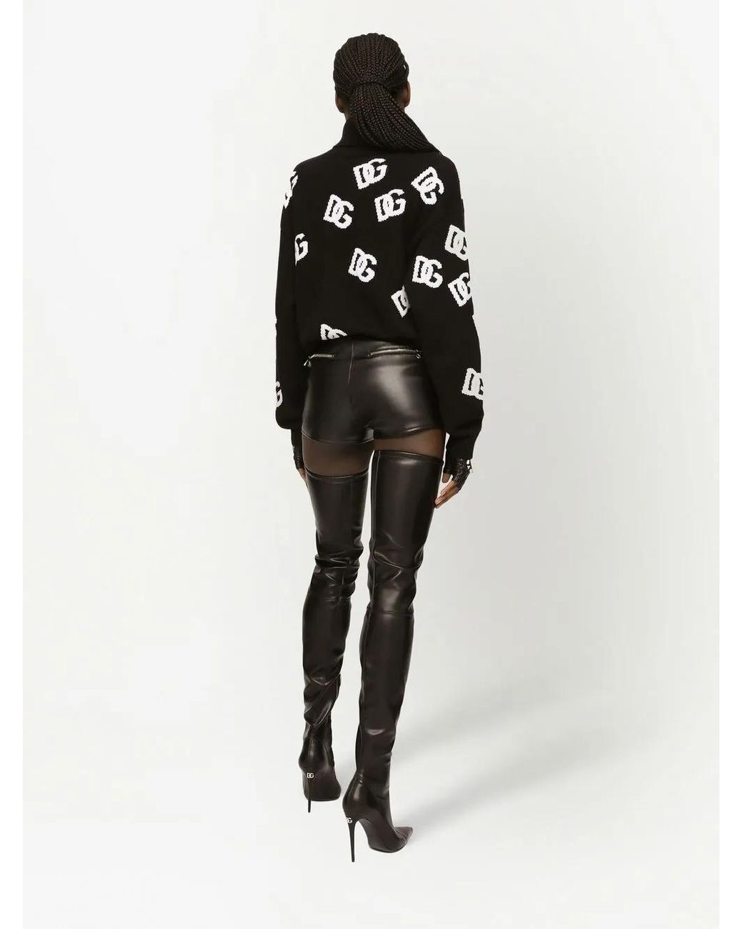 Dolce & Gabbana Black Luxurious Wool Turtleneck Sweater For