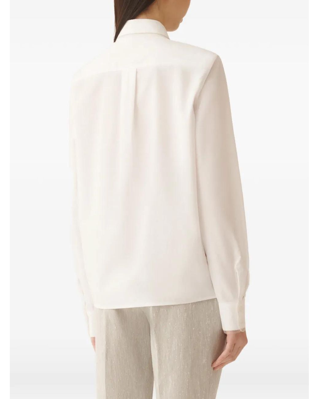 Fabiana Filippi White Buttoned Collar Shirt