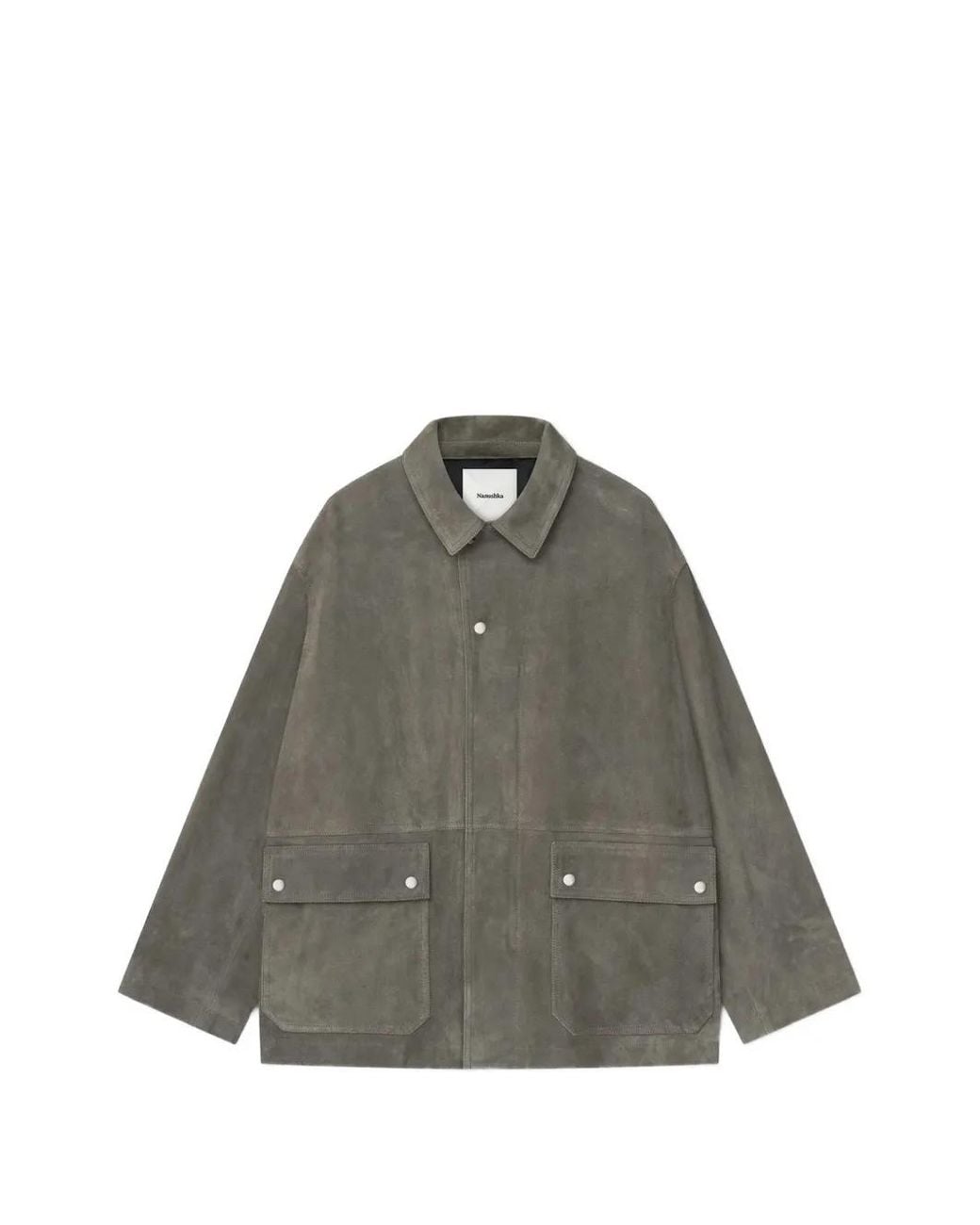 Nanushka Gray Melesio Suede Jacket for men