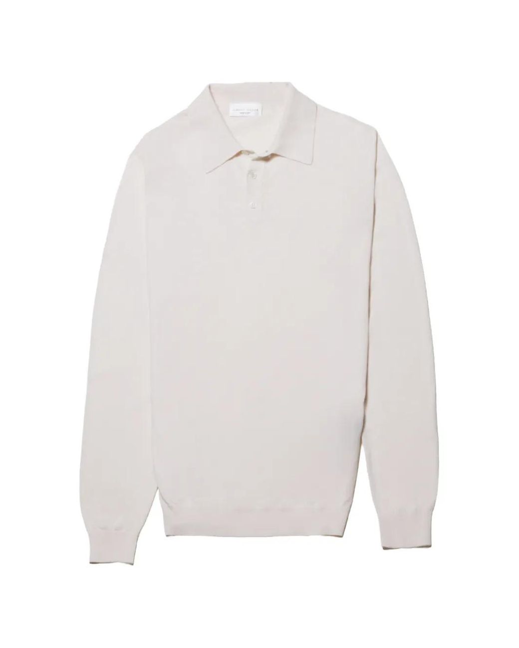 Roberto Collina White Long-Sleeve Polo Shirt for men