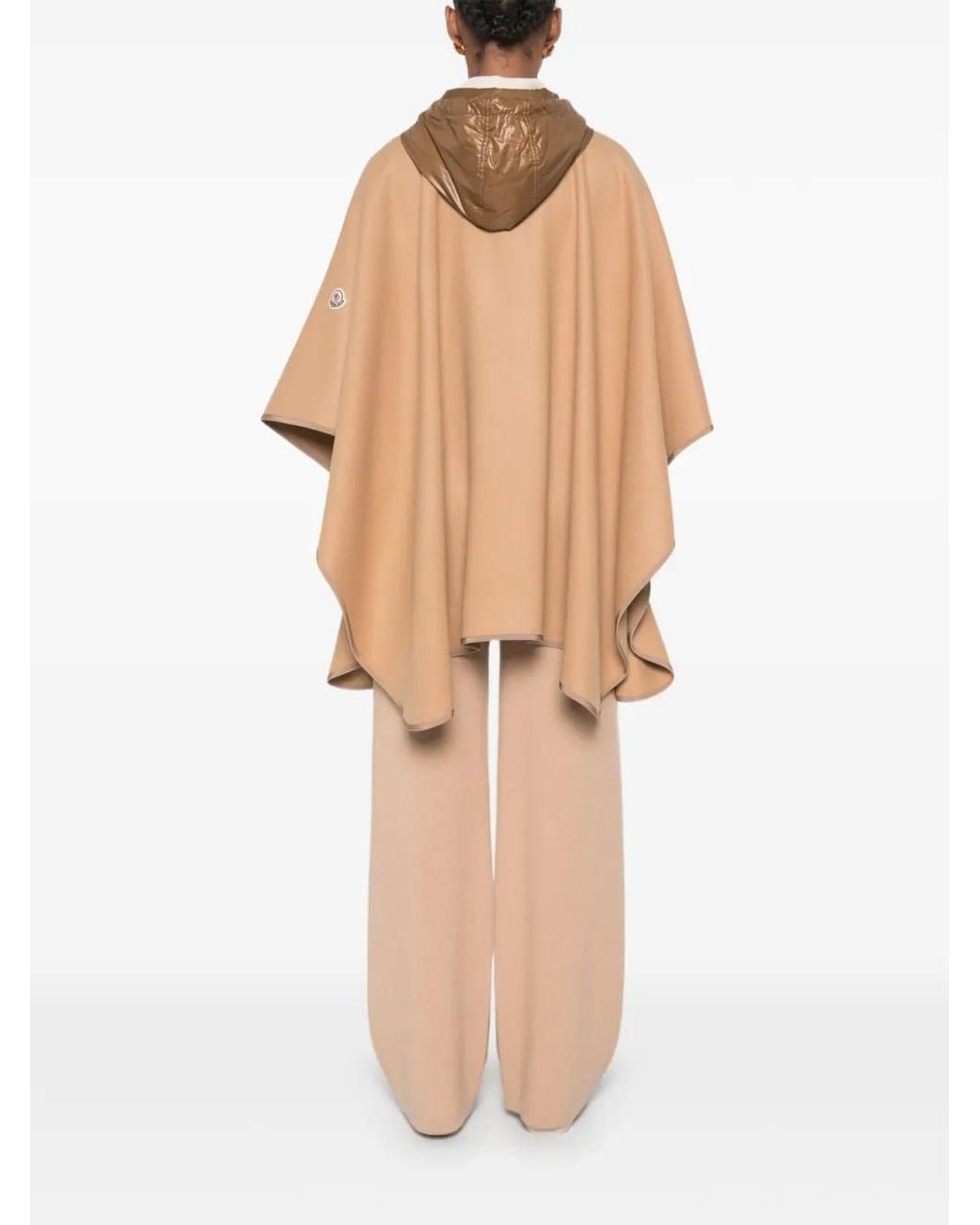 Moncler Natural Belted Hooded Cape