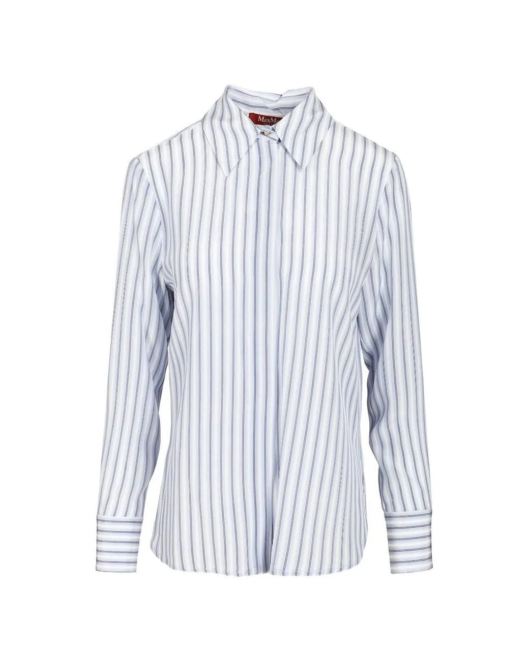 Max Mara Gestreept Overhemd in het Blue