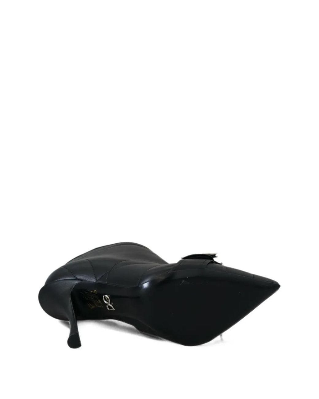 Dolce & Gabbana Black Devotion Quilted Buckled Ankle Boots