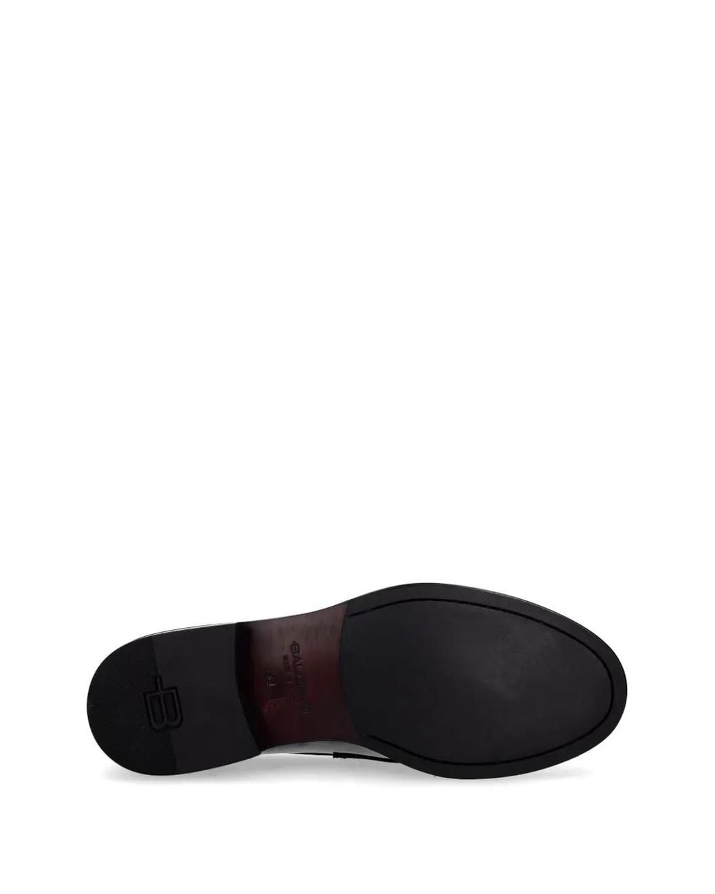 Baldinini Black Leather Penny Loafers for men