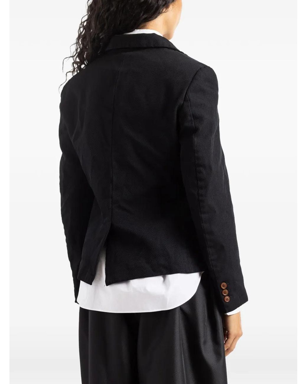 Comme des Garçons Black Zip-Detail Tailored Jacket