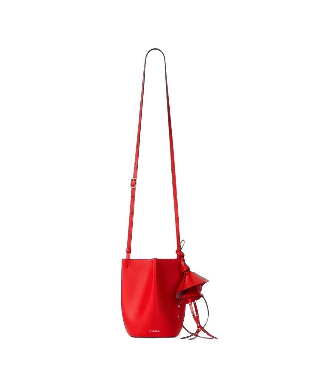 Givenchy Red Nano Snap Beuteltasche Aus Strukturiertem Leder