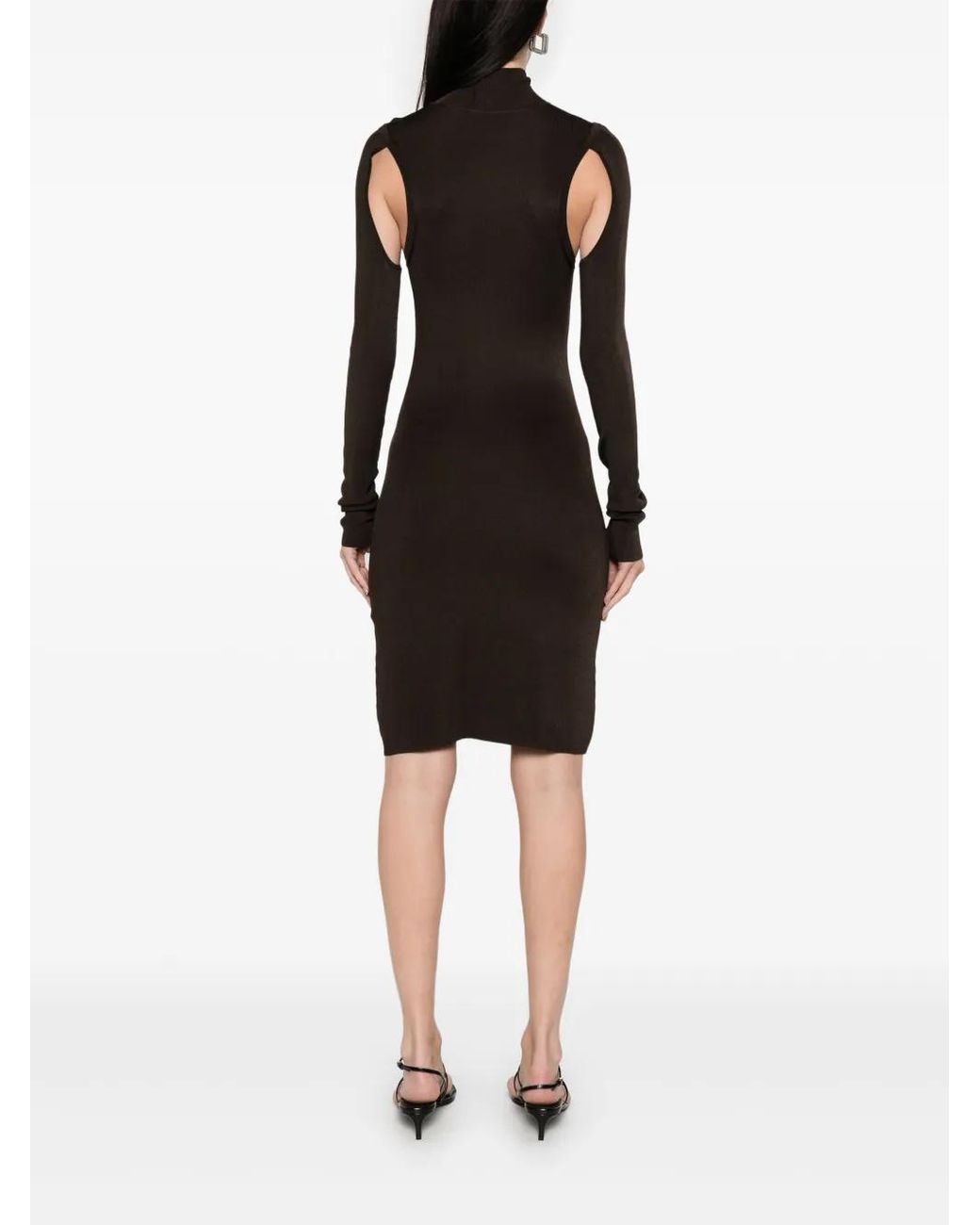 Helmut Lang Black Air Midi Dress