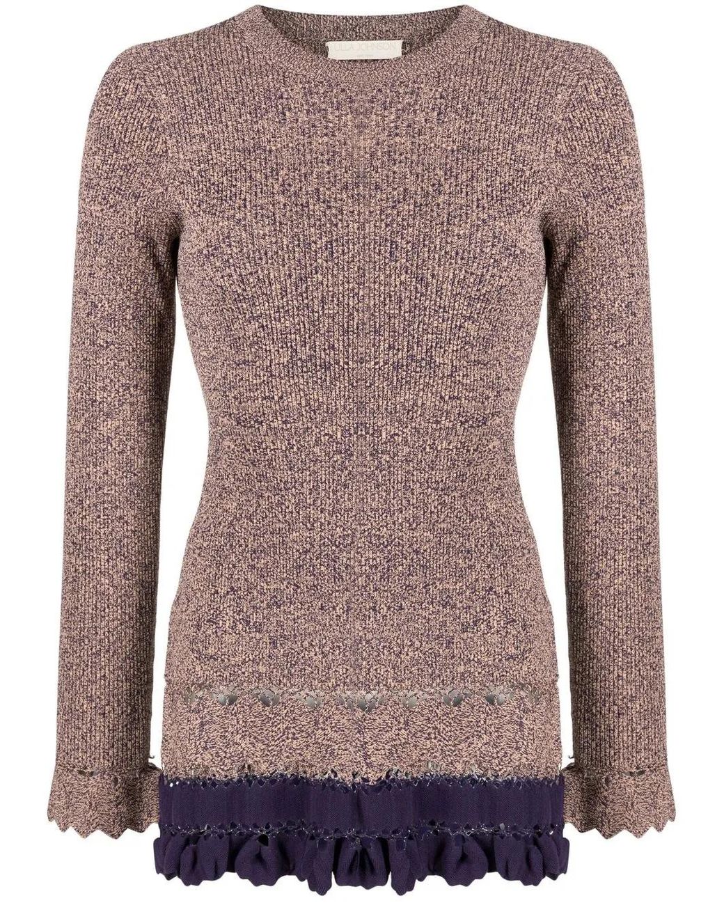 Pull Nervuré À Volants Ulla Johnson en coloris Brown