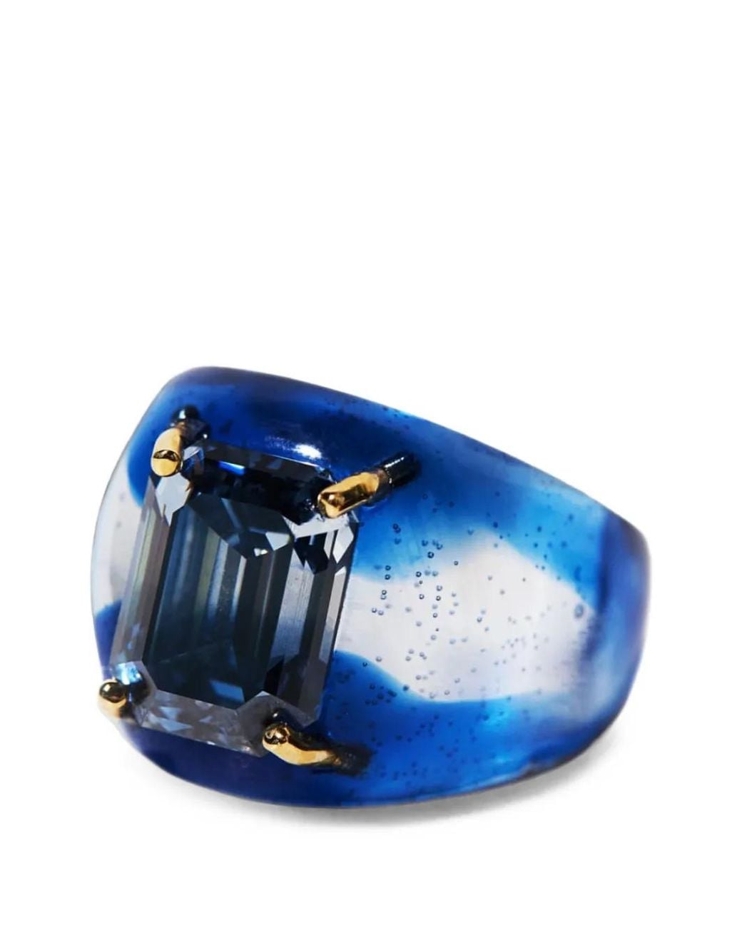 SOLO for Diamonds Blue Diamond-Embellished Ring