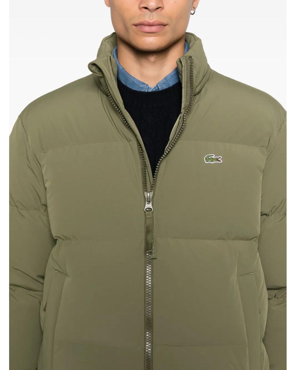 Lacoste Green Waterproof Puffer Jacket for men
