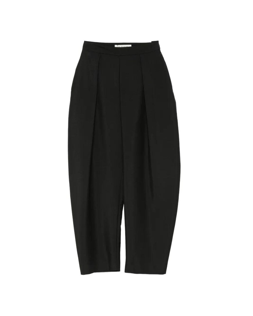Rohe Black Pleated Wide-Leg Trousers