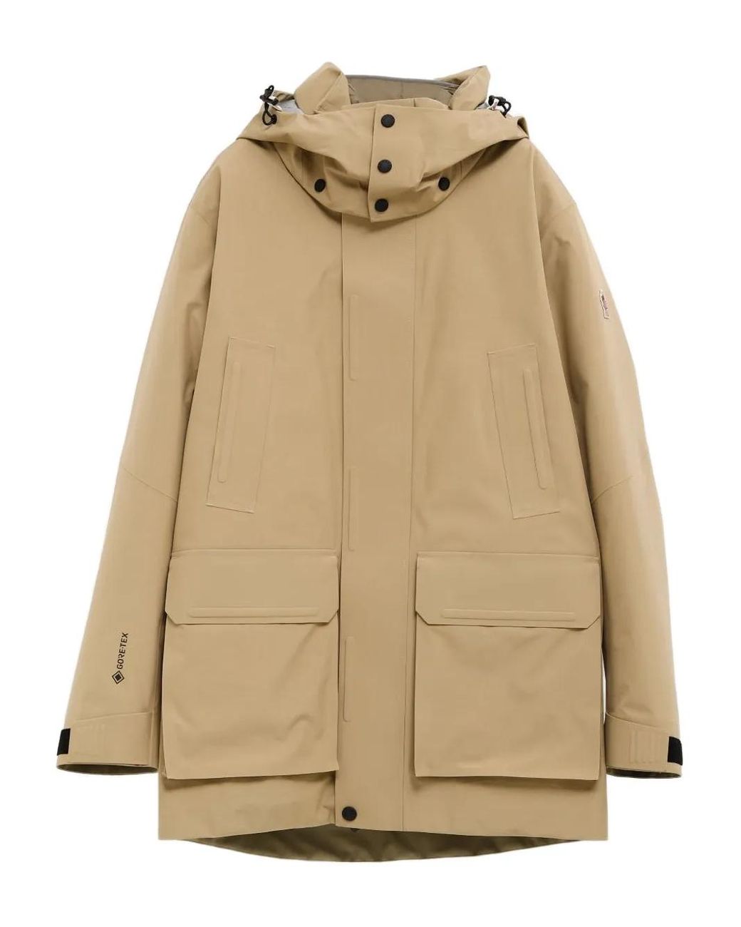 Moncler Natural Hooded Pocket Coat for men