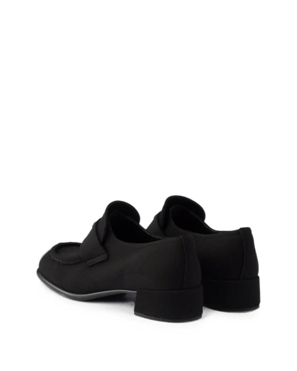 Prada Black Fabric Loafers