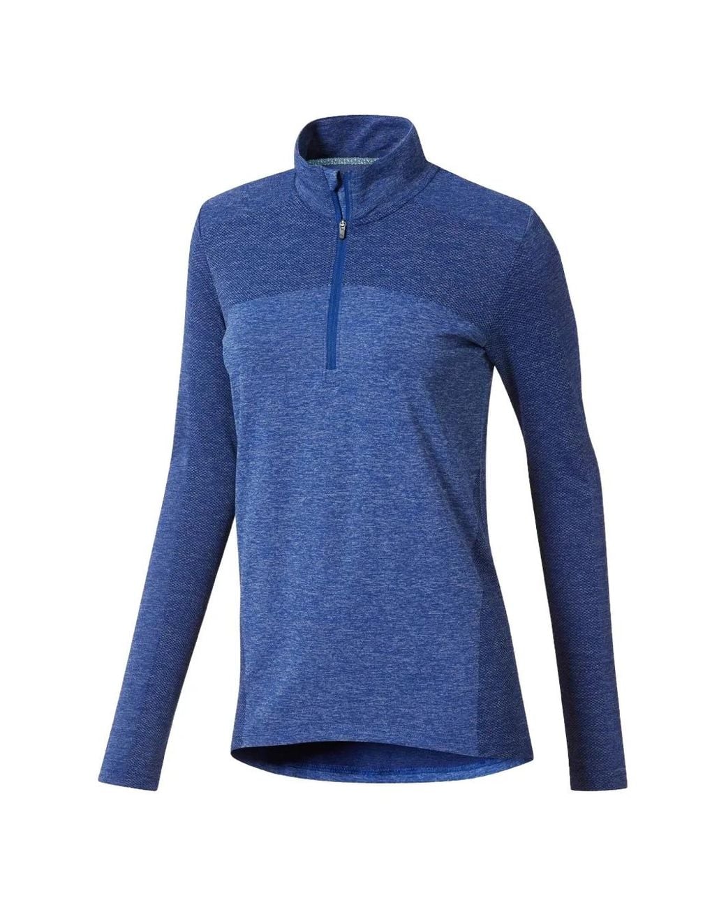 PUMA Blue Seamless Quarter Zip T-Shirt