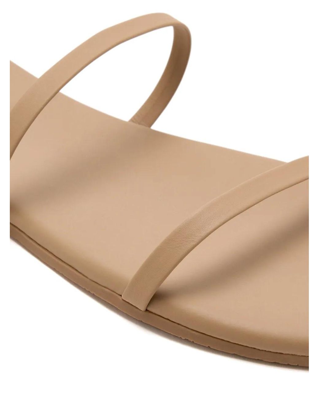 TKEES Brown Double-Strap Flat Sandals