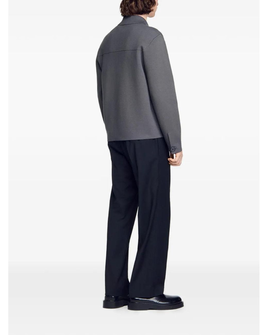 Sandro Black Milano Knit Jacket for men