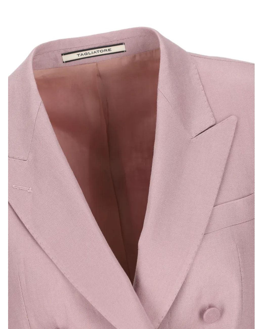Traje Con Solapas De Pico Y Doble Botonadura Tagliatore de color Pink