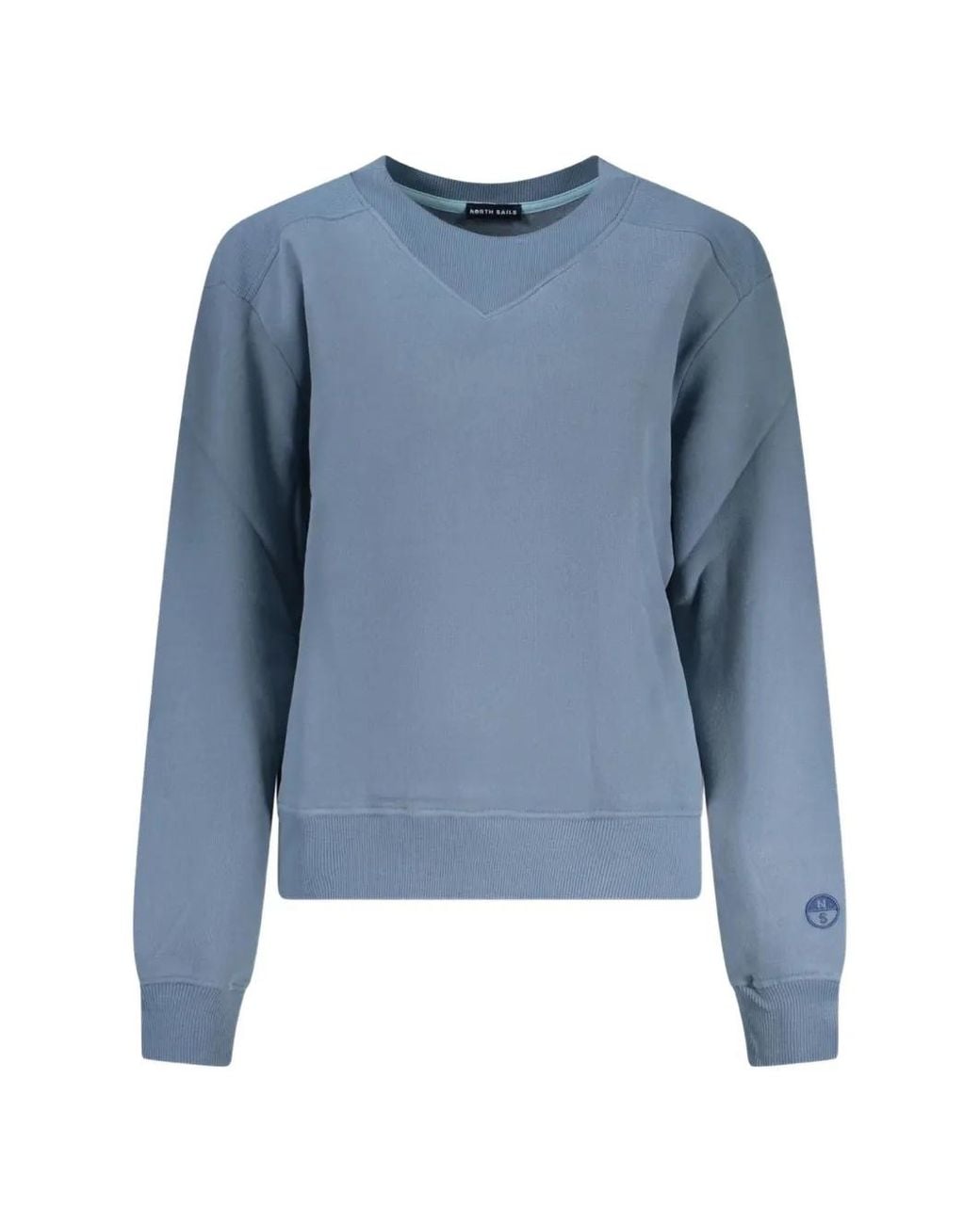North Sails Blue Pull Col-V À Patch Logo