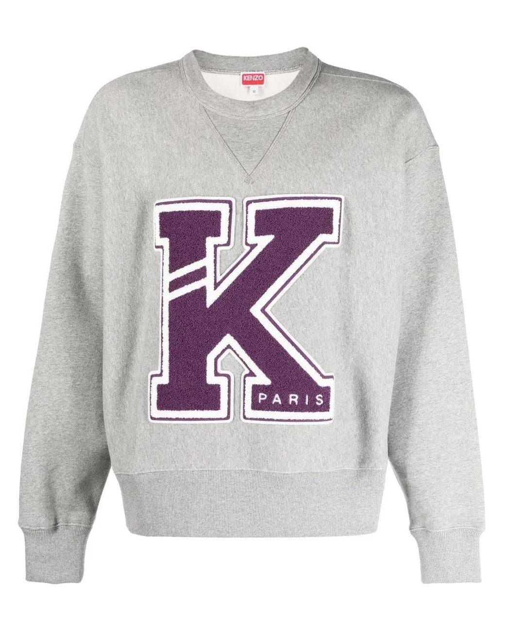 KENZO Sweater Met Logopatch in het Gray voor heren