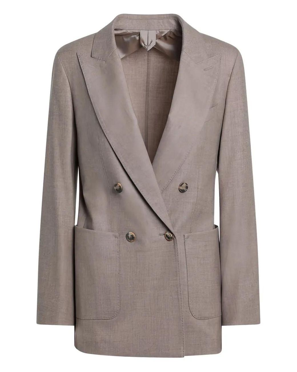 Max Mara Gray Double-Breasted Blazer