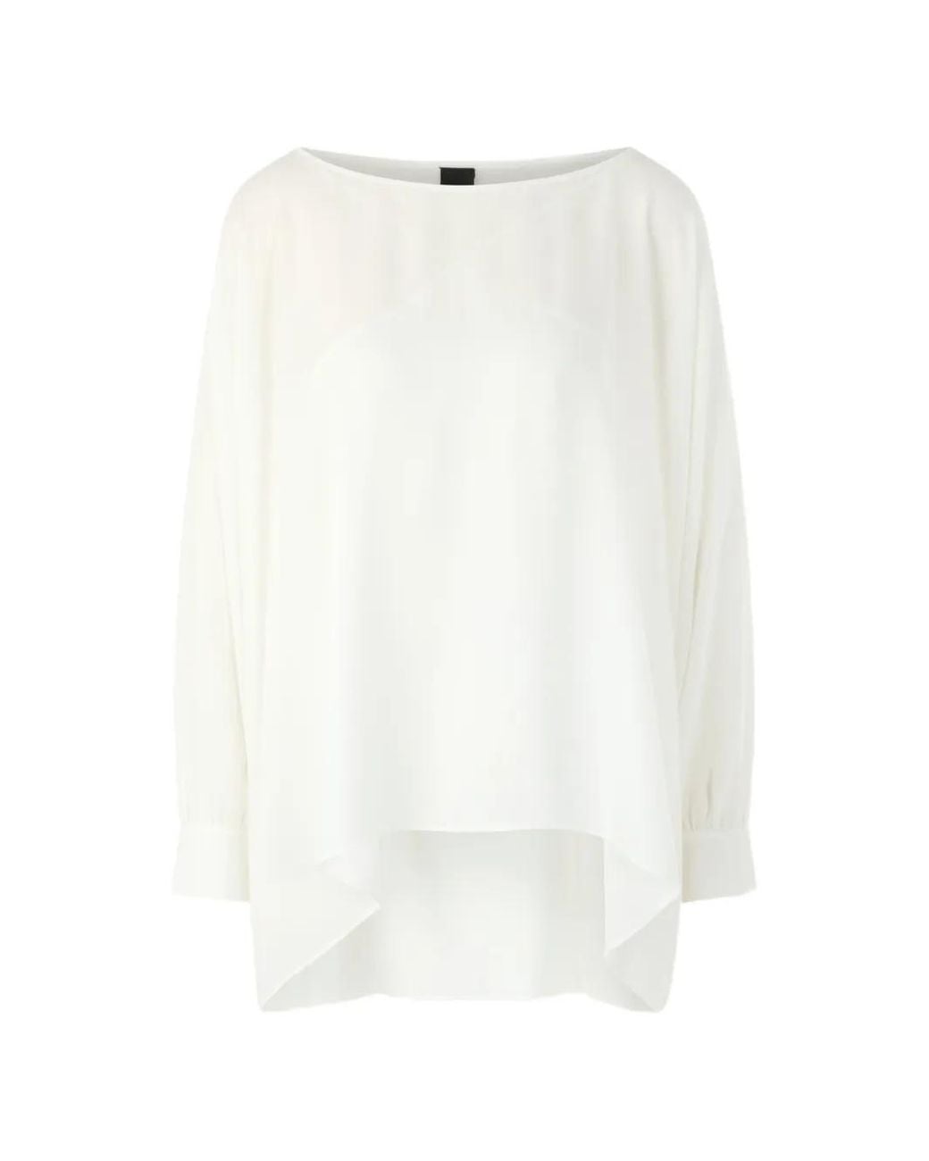 Marc Cain White Rethink Together Asymmetrical Blouse