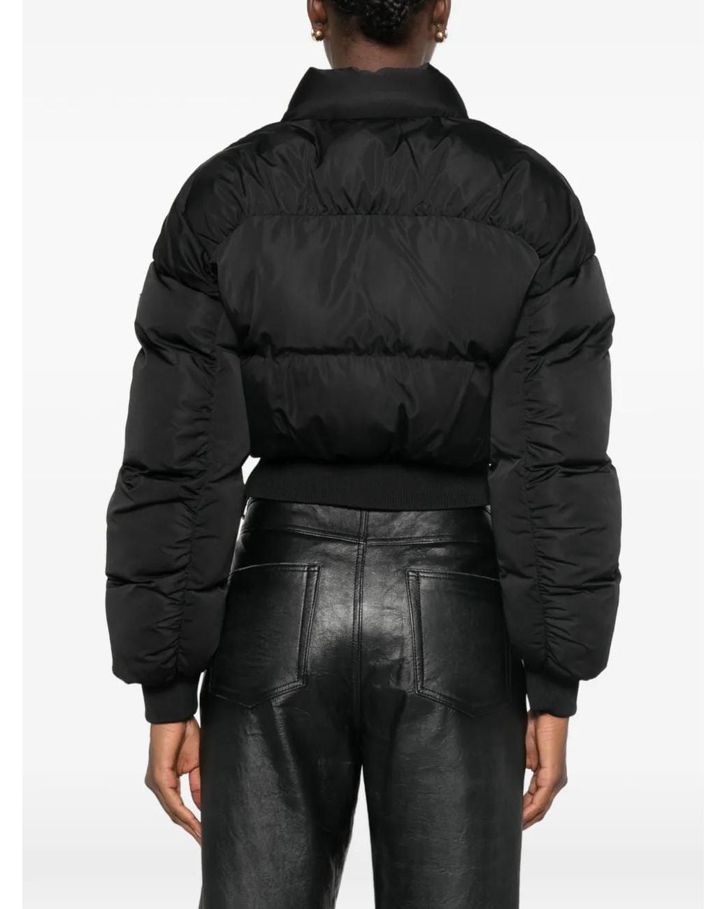 Elisabetta Franchi Cropped Donsjack in het Black