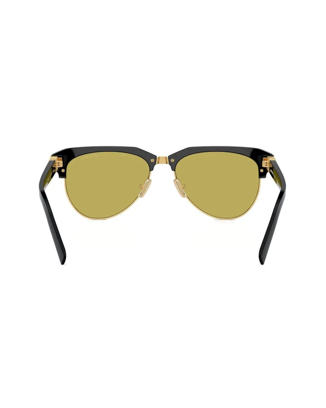 Miu Miu Black Logo-Lettering Navigator-Frame Sunglasses