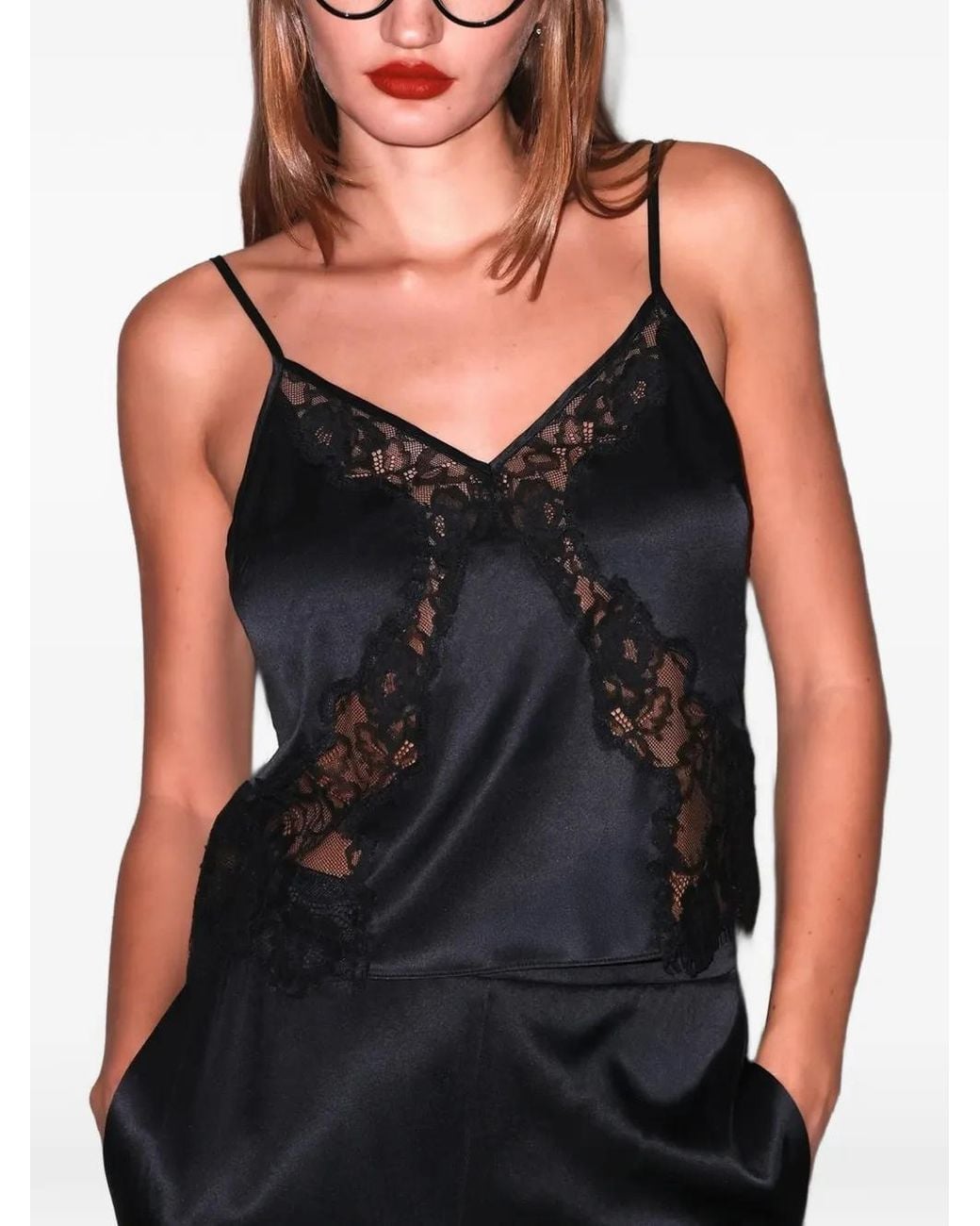 Fleur du Mal Black Juliet Lace Top