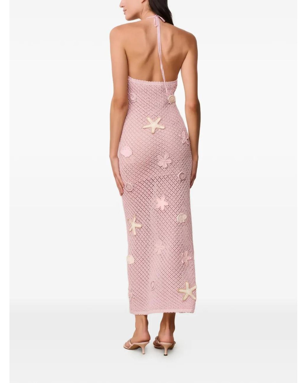 LoveShackFancy Pink Macie Maxi Dress