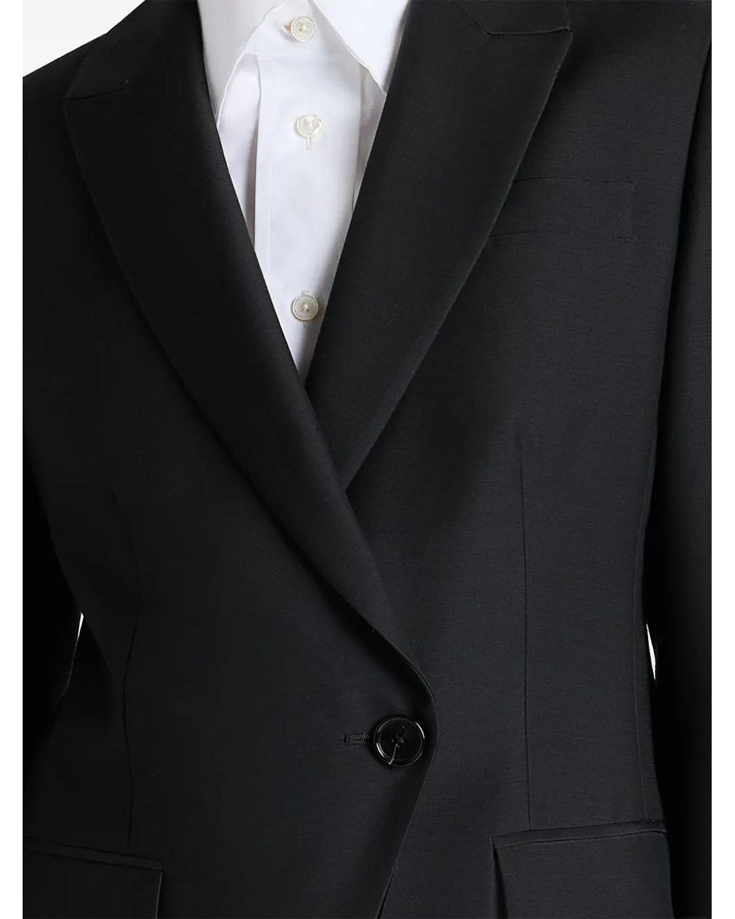 Ports 1961 Black Off-Centre Fastening Blazer