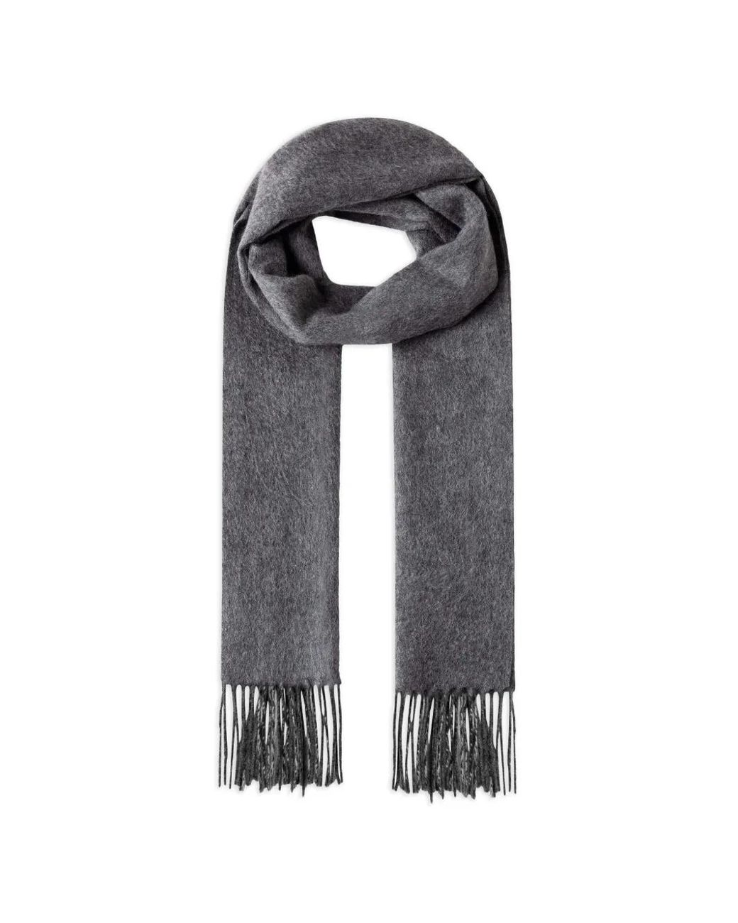 Hackett Black Fringed-Edge Scarf for men
