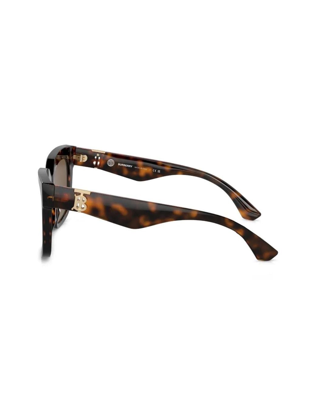 Burberry Brown Tortoiseshell Square-Frame Sunglasses