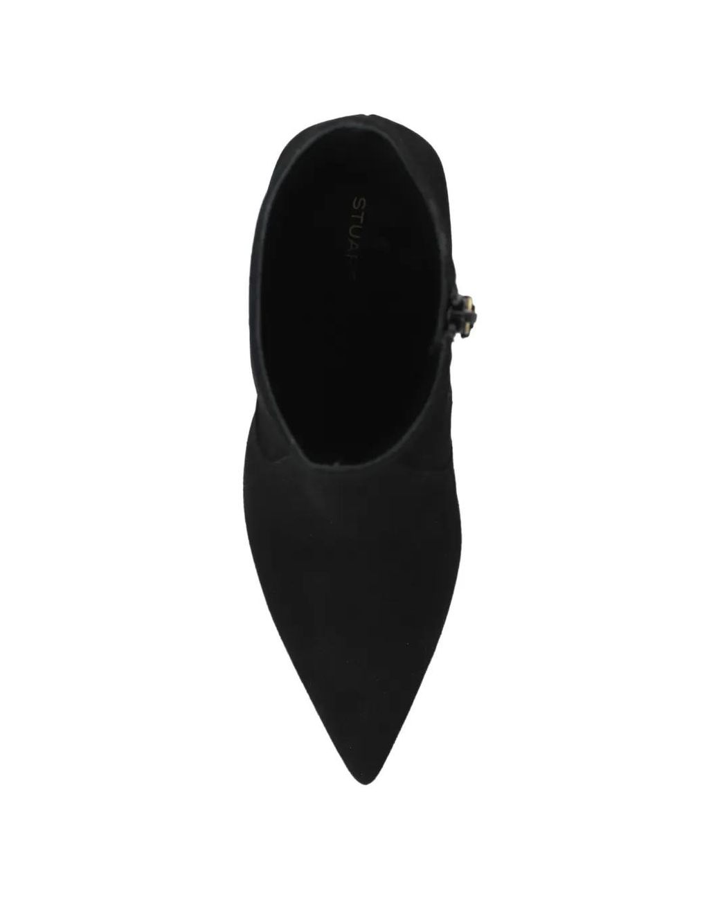 Stuart Weitzman Black Vinnie Pointed-Toe Ankle Boots