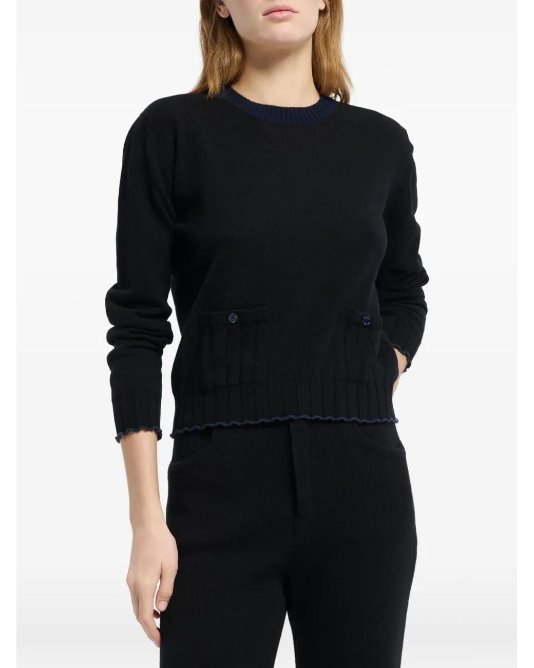 Pull Côtelé Barrie en coloris Black