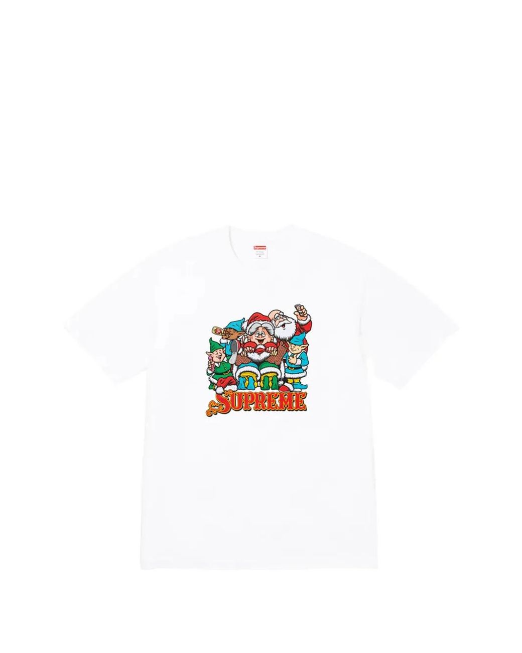 Supreme White Graphic-Print T-Shirt for men