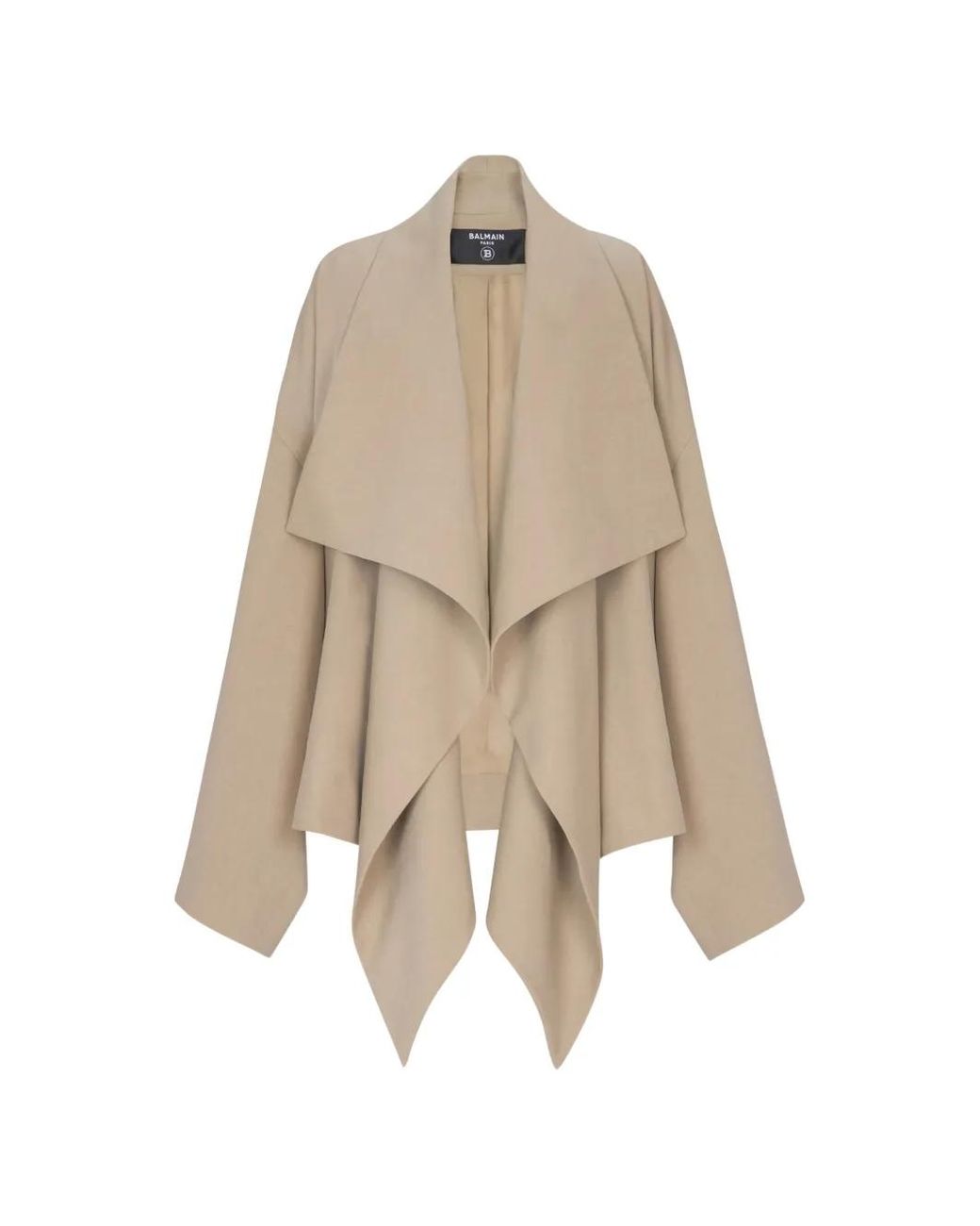 Balmain Natural Loose Gabardine Jacket