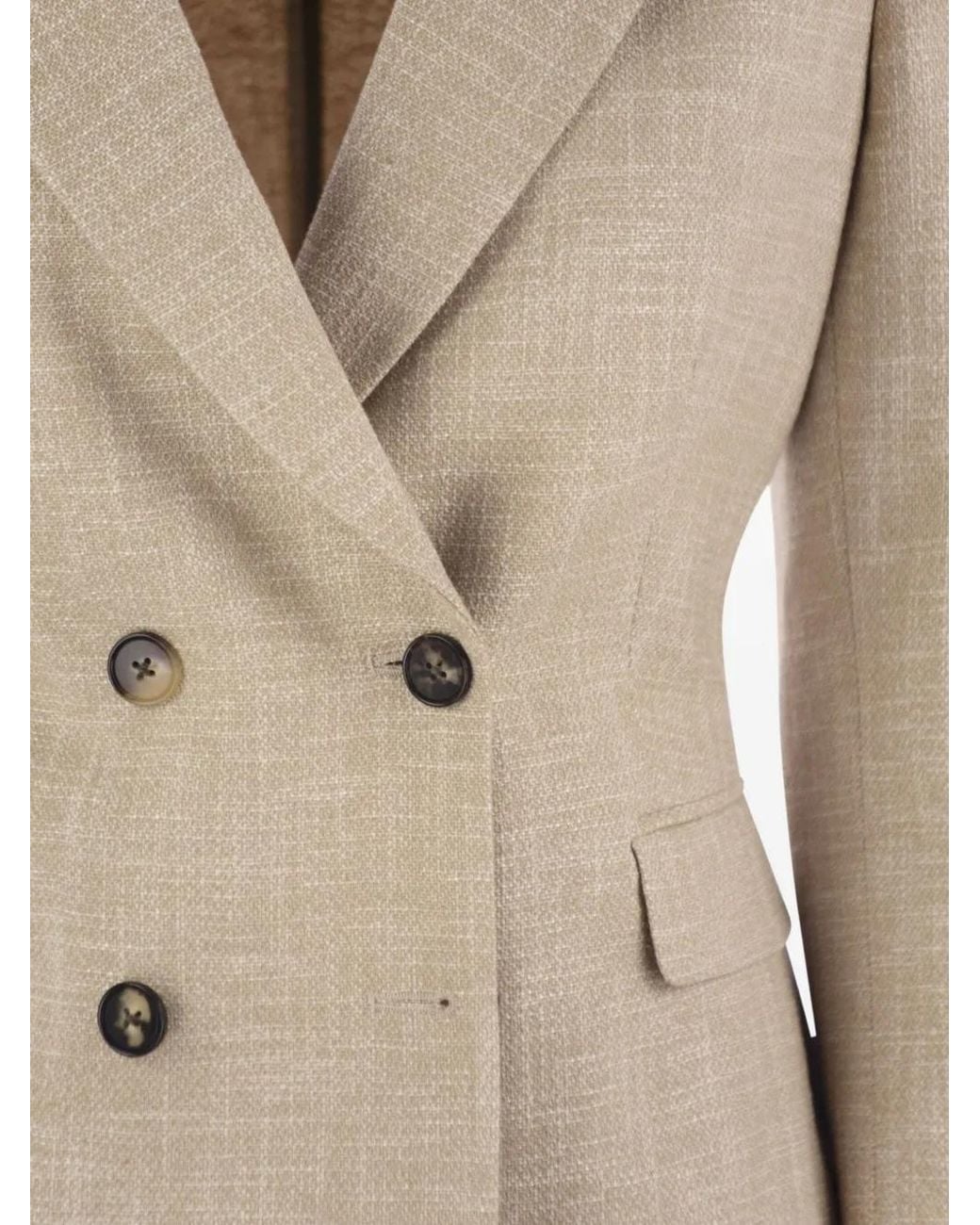 SAULINA Natural Antonella Double-Breasted Blazer