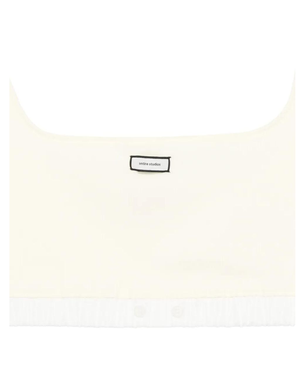 Entire studios White Logo-Patch Crop Top