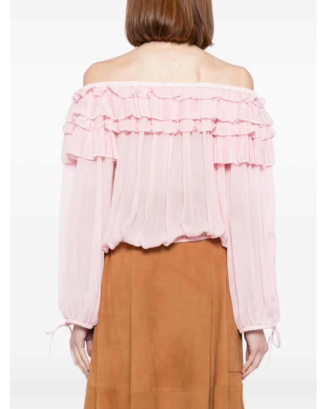 Cynthia Rowley Pink Ruffled Blouse