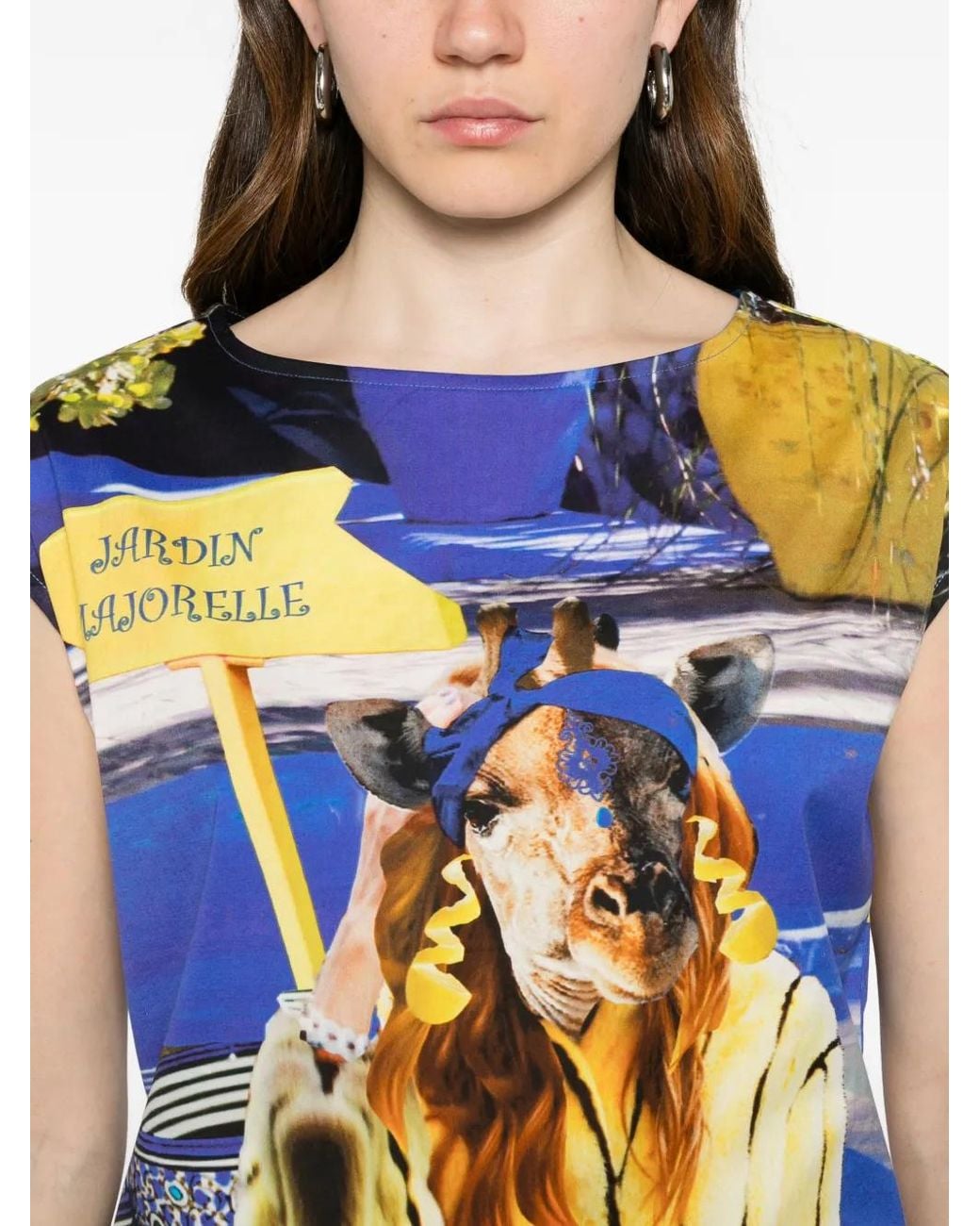 The Artistylist Blue Jardin Majorelle Graphic-Print T-Shirt