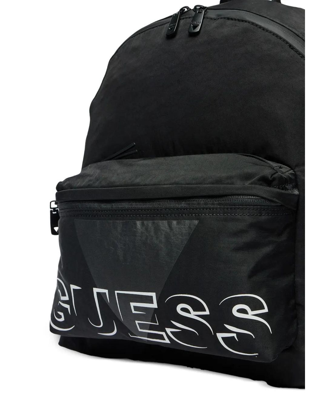 Guess Black Venezia Logo-Print Backpack for men
