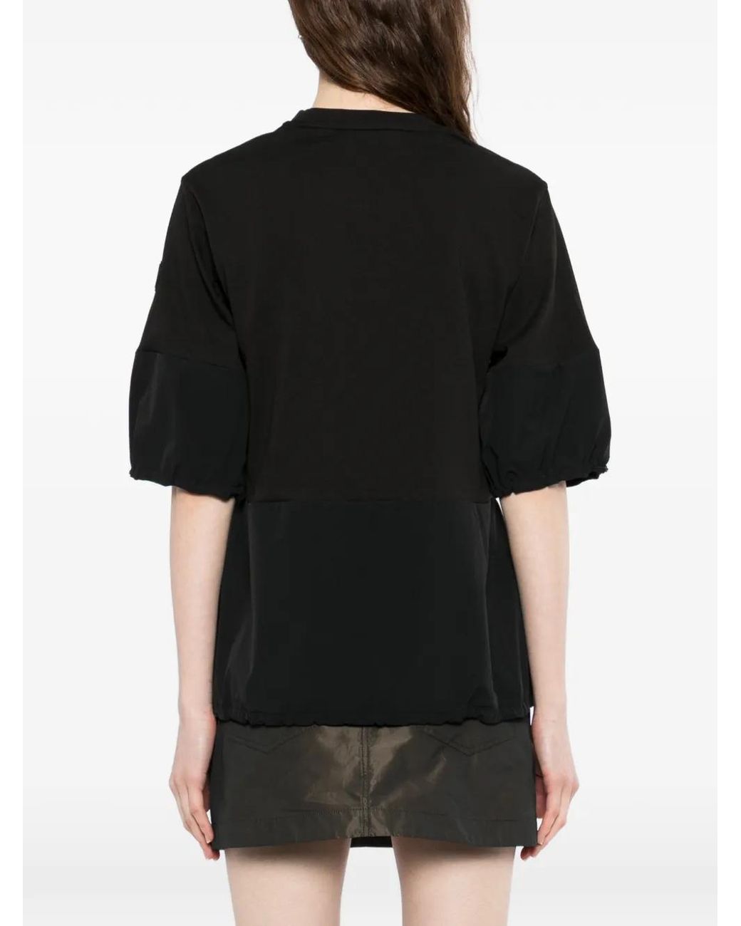 Moncler Black Logo-Patch T-Shirt