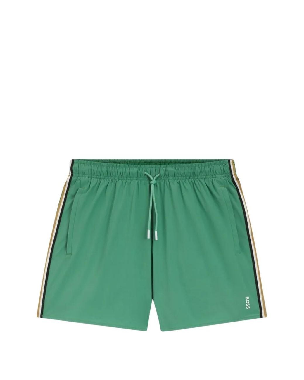 Boss Green Logo-Detail Swim Shorts for men