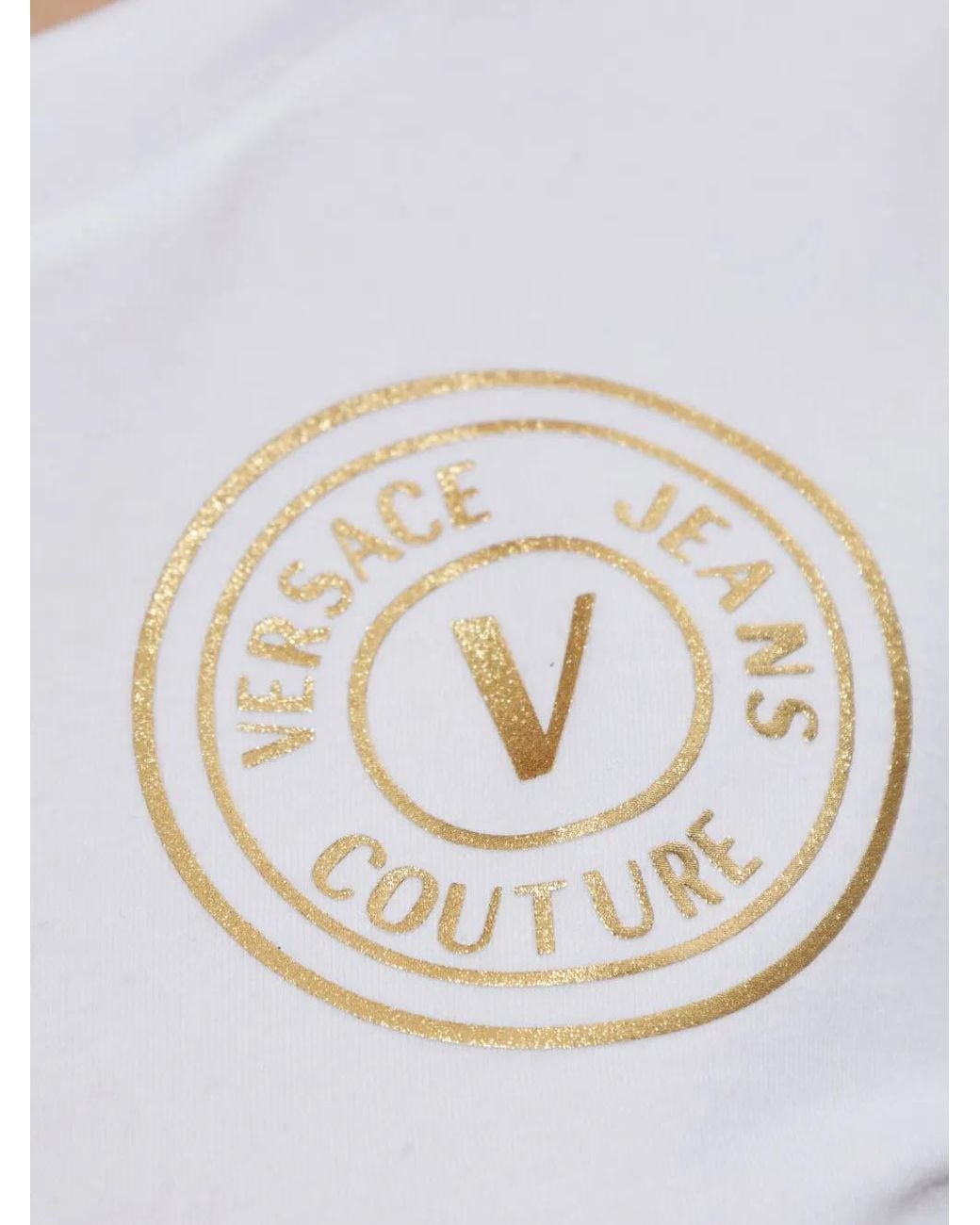 Versace Jeans Couture White V-Emblem T-Shirt