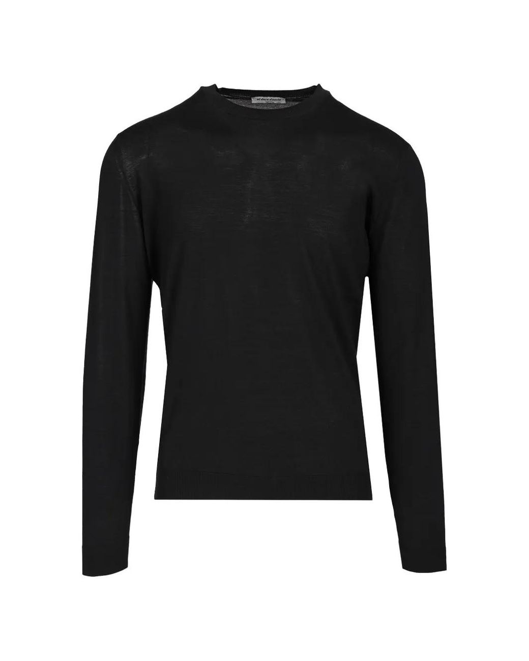 FILIPPO DE LAURENTIIS Black Fine-Knit Wool Sweater for men