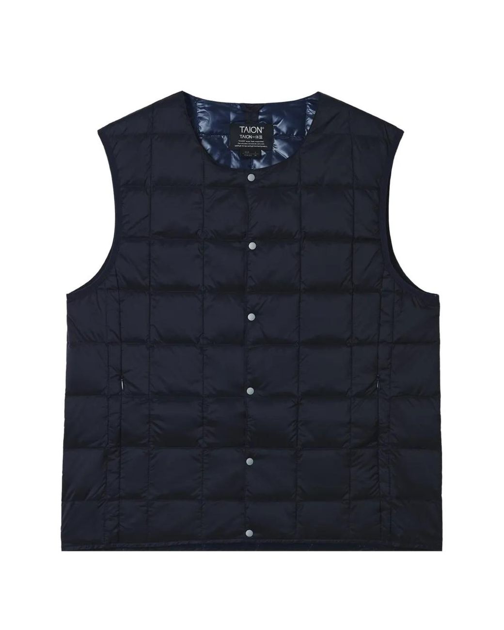 Chaleco Acolchado Con Botones Taion de hombre de color Blue